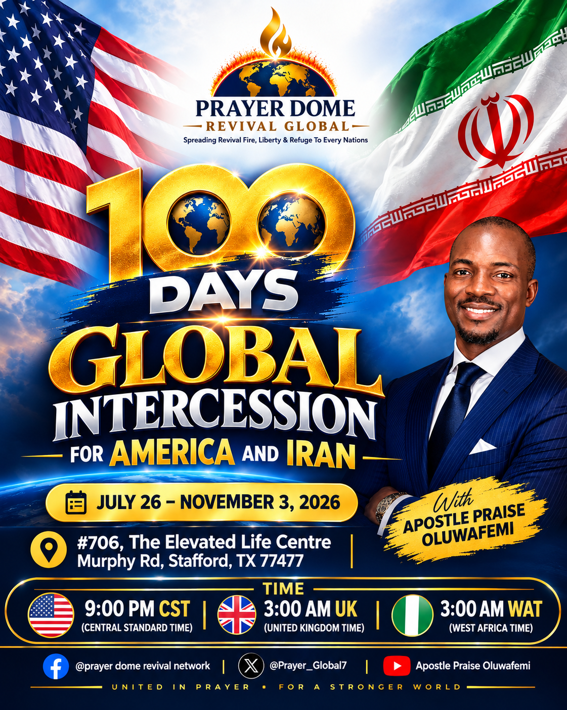 100 Days Global Intercession — July 26 – November 3, 2026