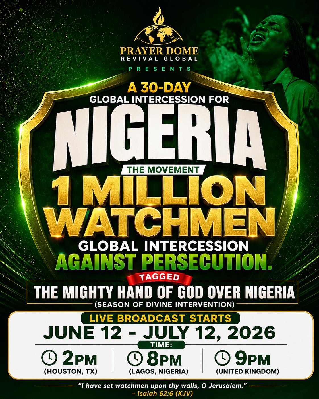 30-Day Global Intercession for Nigeria — Event Flyer